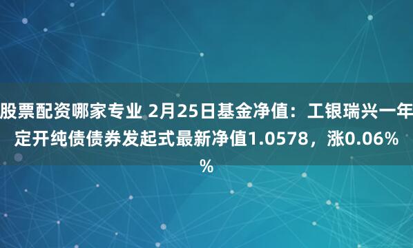 股票配资哪家专业 2月25日基金净值：工银瑞兴一年定开纯债债券发起式最新净值1.0578，涨0.06%