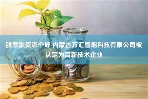 股票融资哪个好 内蒙古万汇智能科技有限公司被认定为高新技术企业